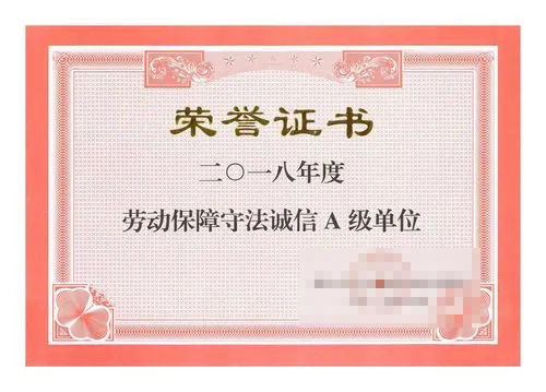 Honorary Certificate 4